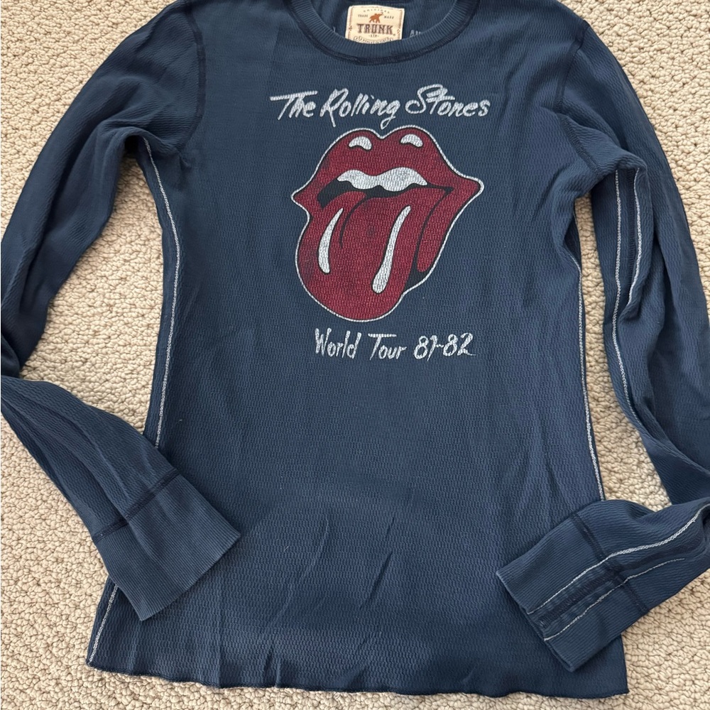 EUC Trunk Ltd Navy Rolling Stones Long Sleeve Tee